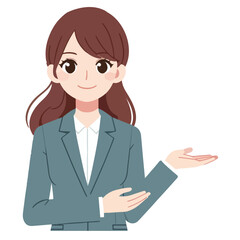 vector businessman presentation gesture