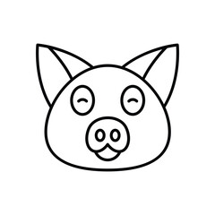 Obraz premium Pig icon vector stock illustration