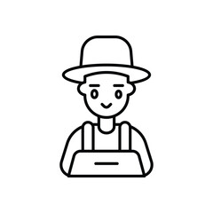 Farmer icon vector stock illustration