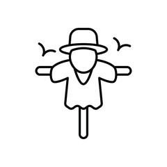 Scarecrow icon vector stock illustration