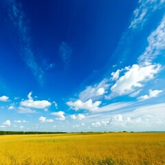 鮮やかで爽やかな夏空の風景デザイン