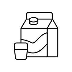Milk icon vector stock illustration