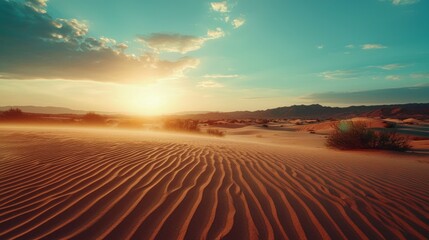 Fototapeta premium Stunning Modern Desert Landscape at Sunrise in the Middle East