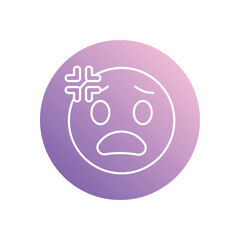 Disappointing icon vector stock illustration