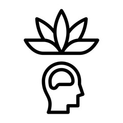 peace outline icon. relax black line illustration.