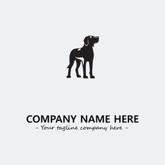 Dog illustration black and white for logo company vector image
