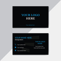 Corporate business card design and clean template.