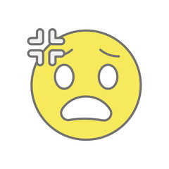 Fototapeta premium Disappointing icon vector stock illustration