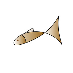 vector illustration brown fish