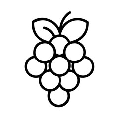 grape line drawn vector art - illustration grape isolated transparent background