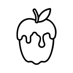 ice apple line drawn vector art - illustration ice apple isolated transparent background