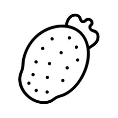 indian fig prickly pear line drawn vector art - illustration indian fig prickly pear isolated transparent background