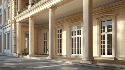 Elegant classical colonnade