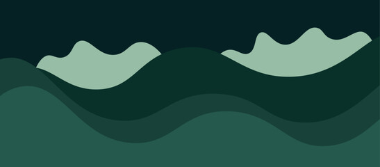 Obraz premium Abstract Green Wavey Background