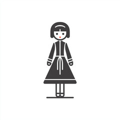 ドールのアイコン。人形。