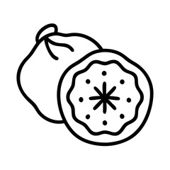 ugli fruit line drawn vector art - illustration ugli fruit isolated transparent background