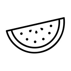 watermelon line drawn vector art - illustration watermelon isolated transparent background