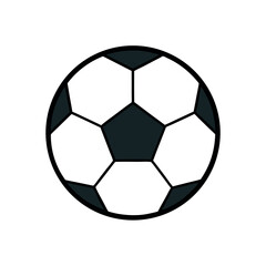 Fototapeta premium A colored-icon-like-vector-illustration-of-a-soccer. 