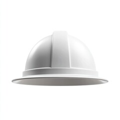 Fototapeta premium A Clean Minimalist White Hard Hat Safety Gear for Construction Workers or Engineers