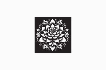 Tuberose flower vector silhouette image with white color back round made by adobe illustrator. eps