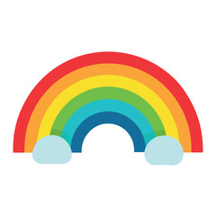 Fototapeta premium A rainbow vector art illustration white background. 