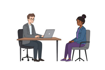 Job Interview: Candidate and Interviewer