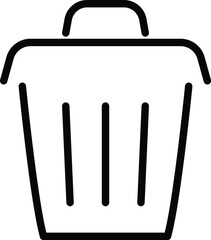 Trash bin icon for cleaning and waste management design