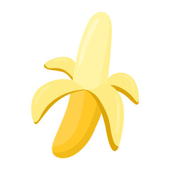 Fresh Open Banana Fruit Illustration