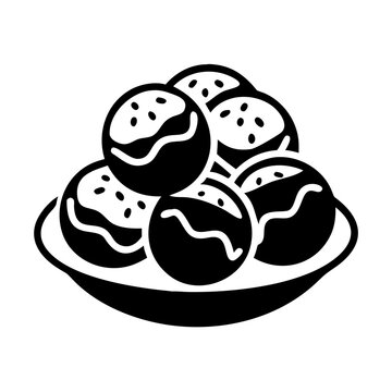 recommend clip art: doughnut holes icon, doughnut holes silhouette vector illustration-simple silhouette illustration of doughnut holes, perfect for doughnut holes logos and icons