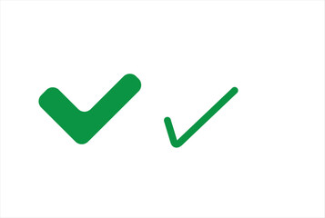 check mark set icon vector illustration. green, black
