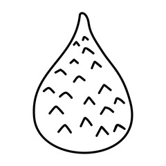 Snakefruit Coloring Page Outline