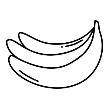 recommend clip art: Banana Fruit Coloring Page Outline
