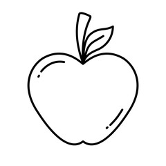 AppleFruit Coloring Page Outline
