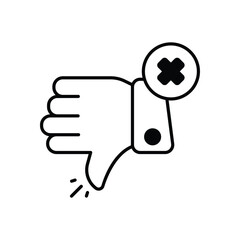 Dislike icon vector stock illustration