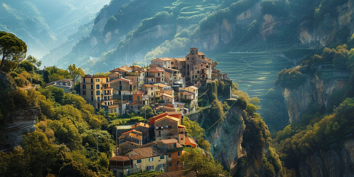 Discovering The Charm Of Apricale A Rustic Italian Village In Liguria Region Photo Background