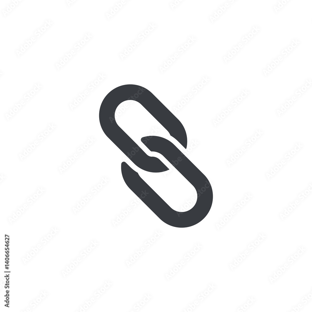 Poster a simple chain link vector icon