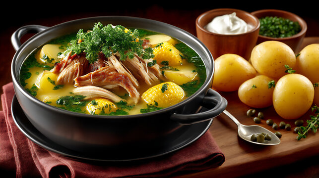 colombian ajiaco soup photo