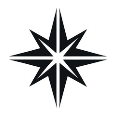 Fototapeta premium Star-of-Bethlehem-vector-icon-on-white background.