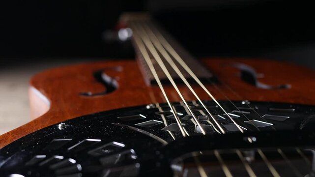 Vintage Resonator acoustic dobro blues guitar.