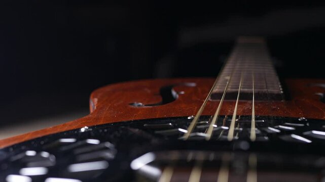Vintage Resonator acoustic dobro blues guitar.