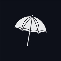 Obraz premium Colorful Sun Umbrella Illustration – Tropical Vacation Theme