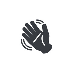 A hand waving vector icon