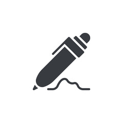 Digital signing vector icon