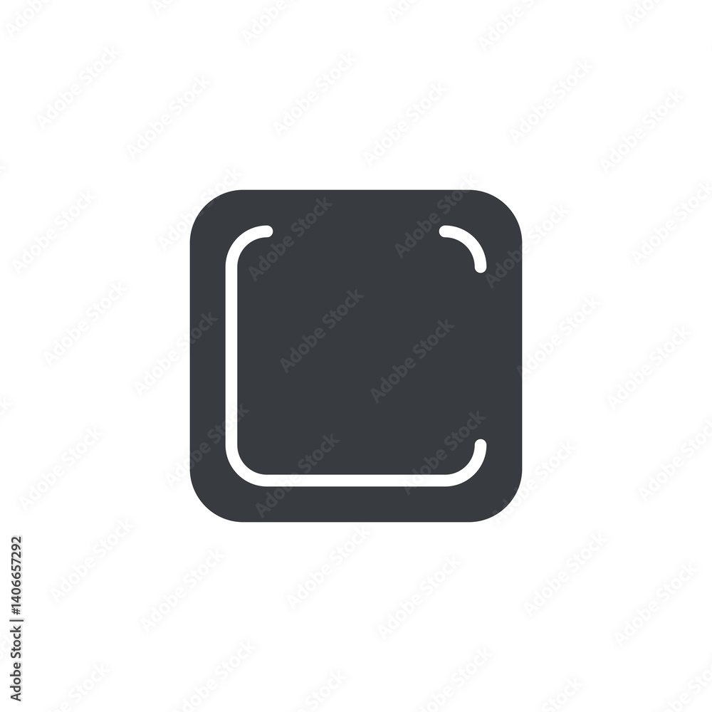 Poster app button vector icon