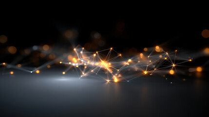 Vibrant particles light points bokeh network design