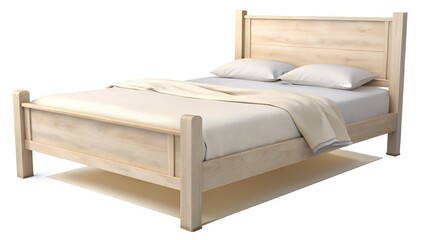 Luxury bedroom interior with a comfortable double bed featuring soft pillows and a stylish lamp