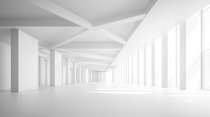 Obraz premium Empty modern architectural space