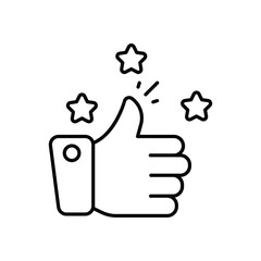 Great Job icon vector stock illustration