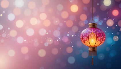 Lantern with bokeh background