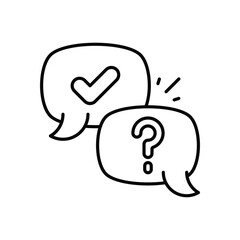 Q&A icon vector stock illustration